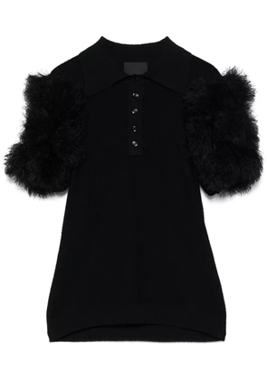 Givenchy pompom-detail polo top - Black