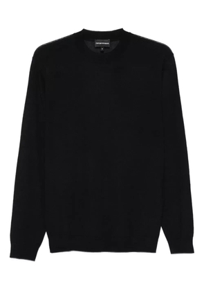Emporio Armani crew-neck wool sweater - Blue
