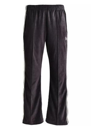 Needles side-stripe velour track pants - Grey