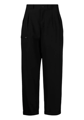 Yohji Yamamoto straight-leg wool trousers - Black