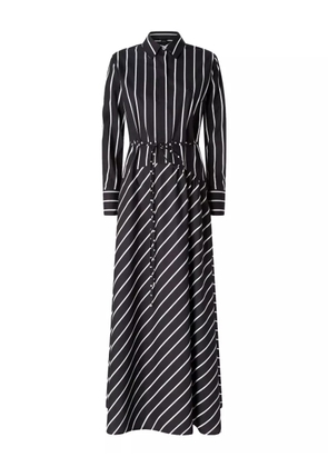PINKO diagonal-stripe shirt dress - Black
