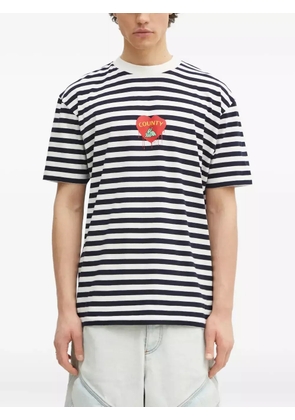 COUNTY OF MILAN heart-embellished striped T-shirt - Black