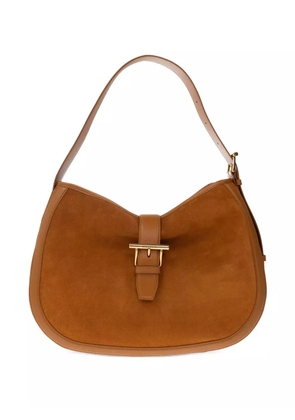 Alexander McQueen T-Bar suede shoulder bag - Brown