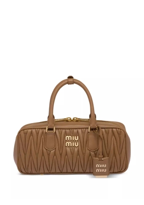 Miu Miu Mustard Suede Arcadie Handbag | MILANSTYLE.COM