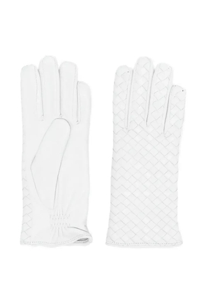 Manokhi leather woven gloves - White
