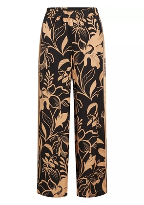 Karl Lagerfeld printed wide-leg trousers - Black