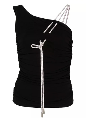 Off-White ruched crepe top - Black