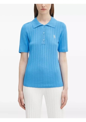 Sporty & Rich ribbed polo shirt - Blue