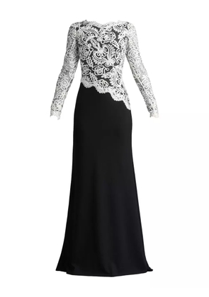 Tadashi Shoji lace-insert long dress - Black