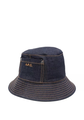 A.P.C. pocket-detail denim bucket hat - Blue