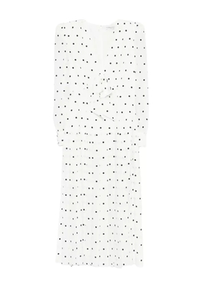 Alessandra Rich polka-dot midi dress - White