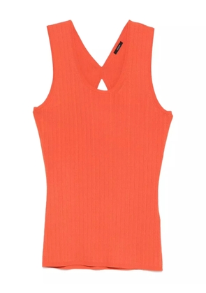 JOSEPH keyhole ribbed top - Orange