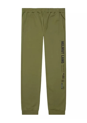 Helmut Lang elasticated-cuff logo-print joggers - Green