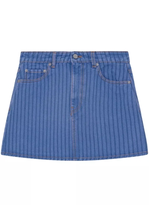GANNI striped denim skirt - Blue