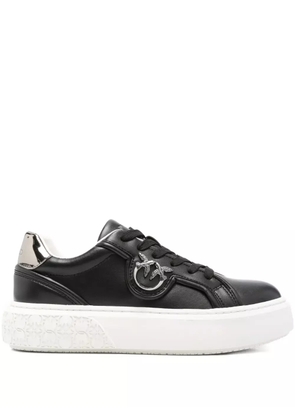 PINKO logo-detail platform sneakers - Black