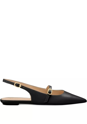 Stuart Weitzman slingback buckle flats - Black