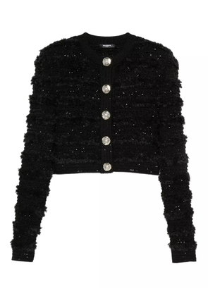 Balmain sequin-embellished cardigan - Black
