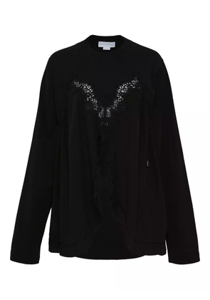 Stella McCartney lace-insert sweater - Black