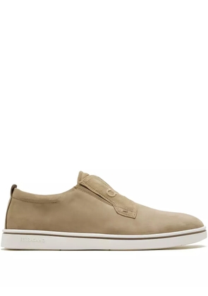 Ferragamo elastic-panel suede loafers - Neutrals