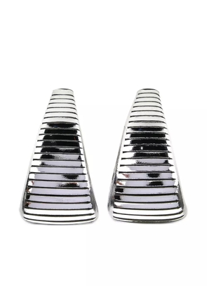 SO-LE STUDIO leather earrings - Silver