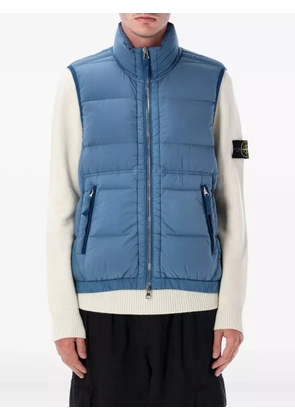 Stone Island quilted logo-patch gilet - Blue