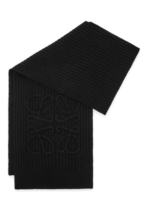 LOEWE Anagram ribbed scarf - Black
