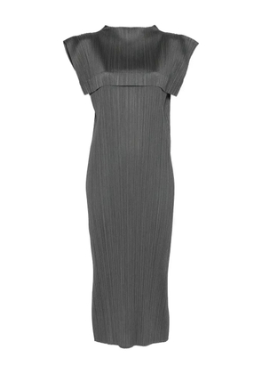 Pleats Please Issey Miyake pleated cape dress - Green