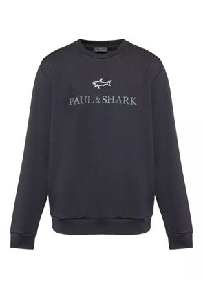 Paul & Shark shark-logo cotton sweatshirt - Black