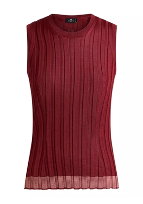 ETRO ribbed sleeveless top - Red