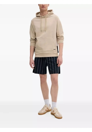 BOSS pinstripe drawstring shorts - Black
