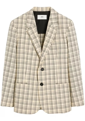 AMI Paris semi-lined blazer - Neutrals