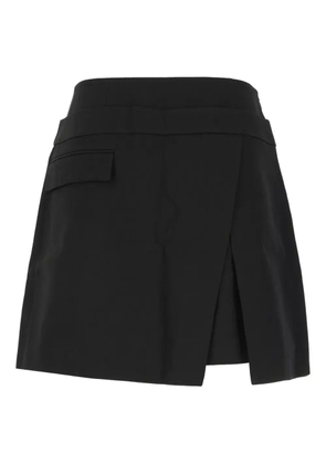 Juun.J asymmetric pocket mini skirt - Black