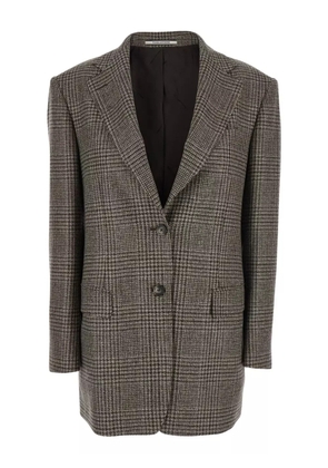 Tagliatore Cecily checked single-breasted blazer - Brown