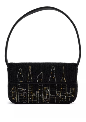STAUD Tommy beaded skyline shoulder bag - Black