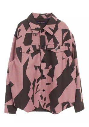 Louis Vuitton Pre-Owned 2010 geometric-pattern shirt - Orange