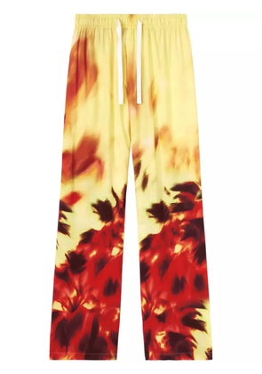 Palm Angels abstract-print track pants - Yellow