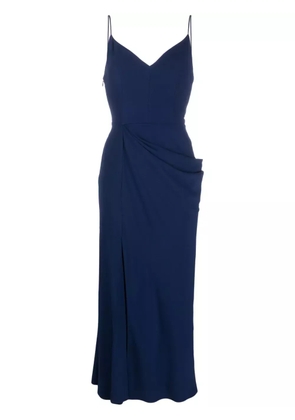 Alexander McQueen draped midi dress - Blue