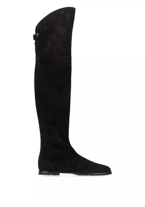 Maison Skorpios Stefania leather over-the-knee boots - Black