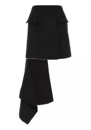 Alexander McQueen asymmetric zip-slash miniskirt - Black