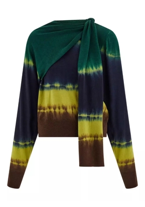 Ferragamo tie-dye print pullover - Green