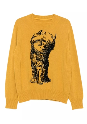 sacai Where The Wild Things Are crew-neck sweater - Yellow