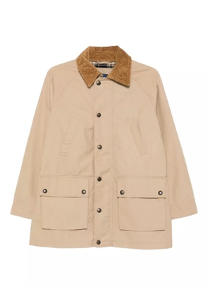 Polo Ralph Lauren corduroy-collar flap-pocket coat - Brown