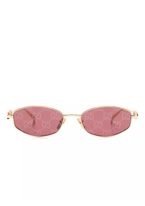 Gucci Eyewear geometric-frame sunglasses - Gold