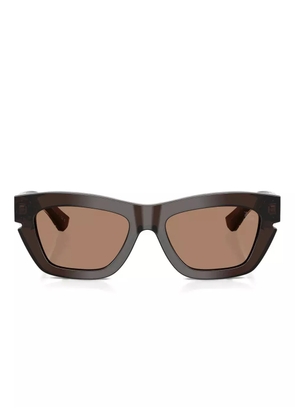 Burberry Eyewear geometric-frame sunglasses - Brown