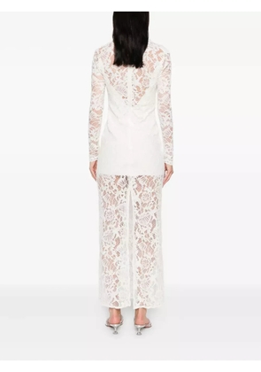 MANURÍ Sage lace long-sleeve maxi dress - White
