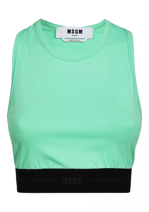 MSGM elastic-waistband tank top - Green