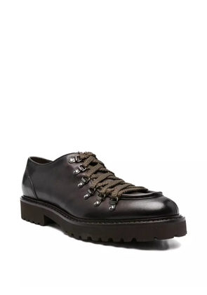 Doucal's lace-up leather derby shoes - Brown