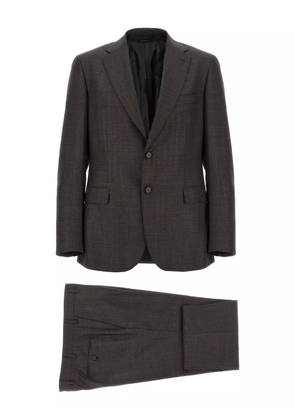 Brioni single-breasted flat-front suit - Brown