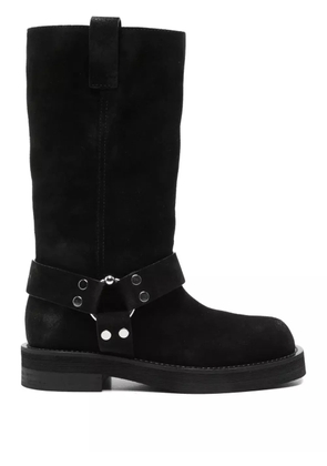 3juin Demi buckle-strap suede boots - Black