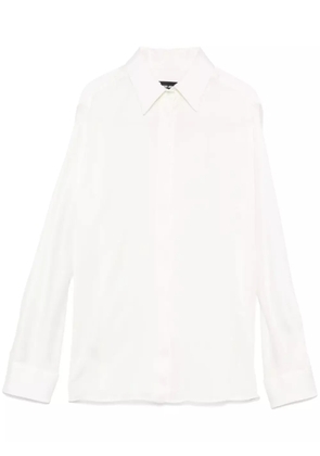 Giorgio Armani charmeuse shirt - Neutrals